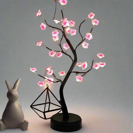 Table Bonsai Cherry Blossom Tree LED night light (USB/Battery Powered)