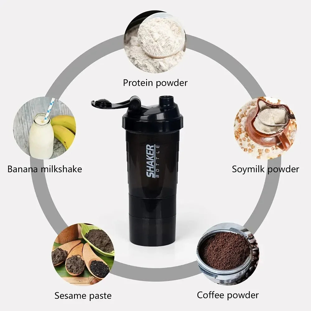 3 Layers Protein Shake Bottle