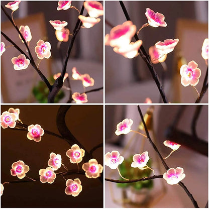 Table Bonsai Cherry Blossom Tree LED night light (USB/Battery Powered)