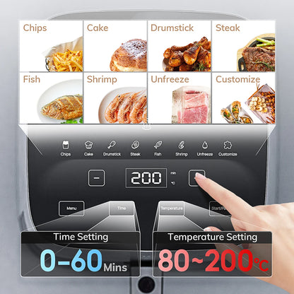 MIUI 5L Air Fryer (with Touch Control & Nonstock Basket & Visible Window)